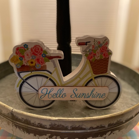 Bicycle Decor Bundle, Bicycle Wood Sign Enjoy The Ride Wall & Hello Spring Decor - Picture 10 of 16